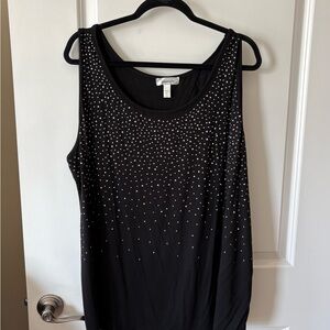 Dress Barn Black Studded Sleeveless Tank